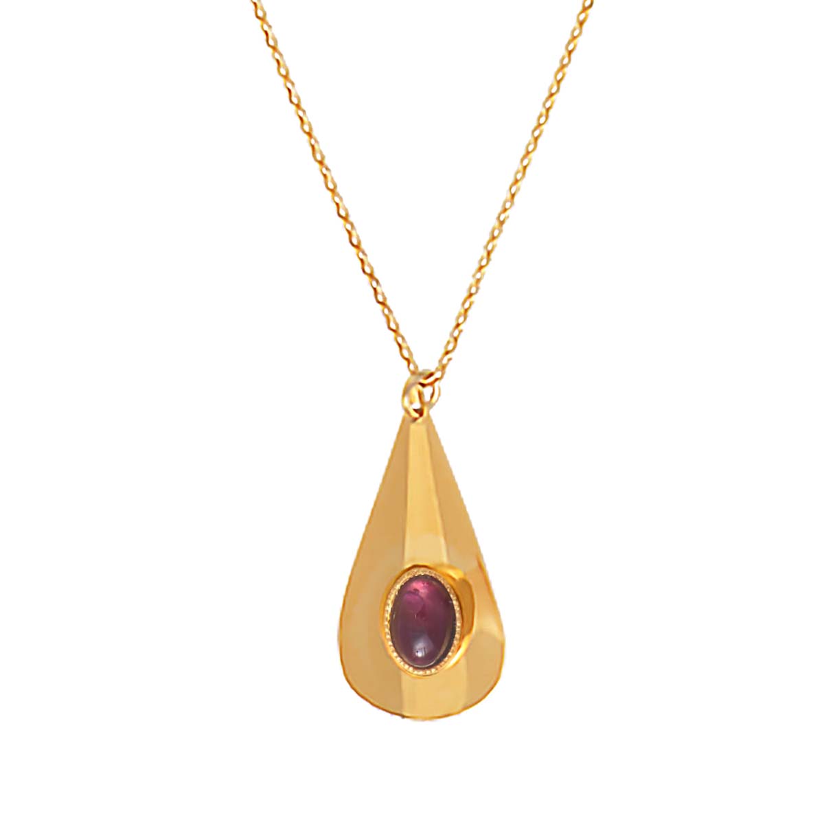 COLLIER  AMETHYSTE DORÉ - CALLA