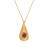 COLLIER  AMETHYSTE DORÉ - CALLA