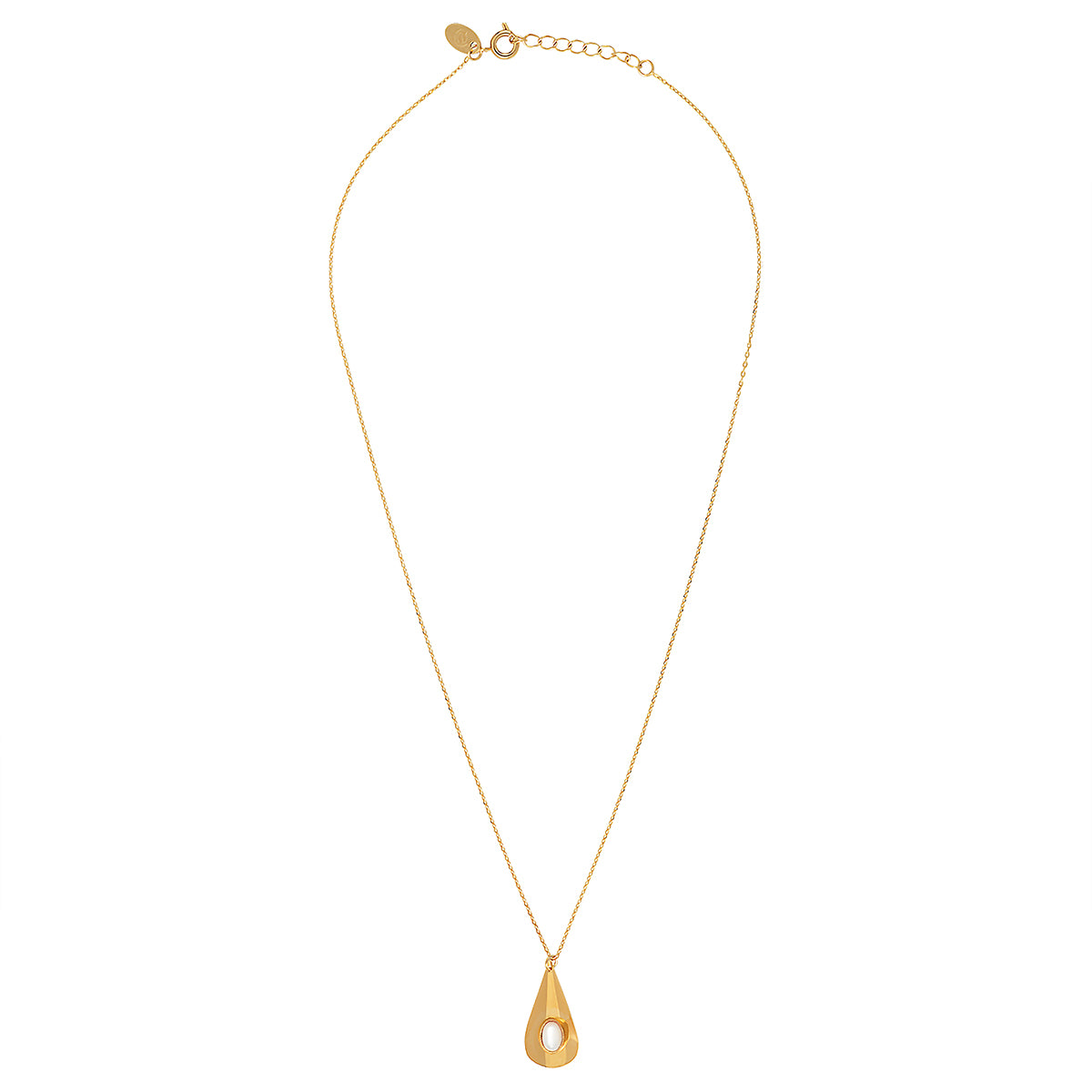 COLLIER NACRE BLANCHE DORÉ - CALLA
