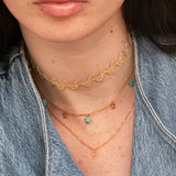 Multi-colored gold necklace - CASSIOPEE