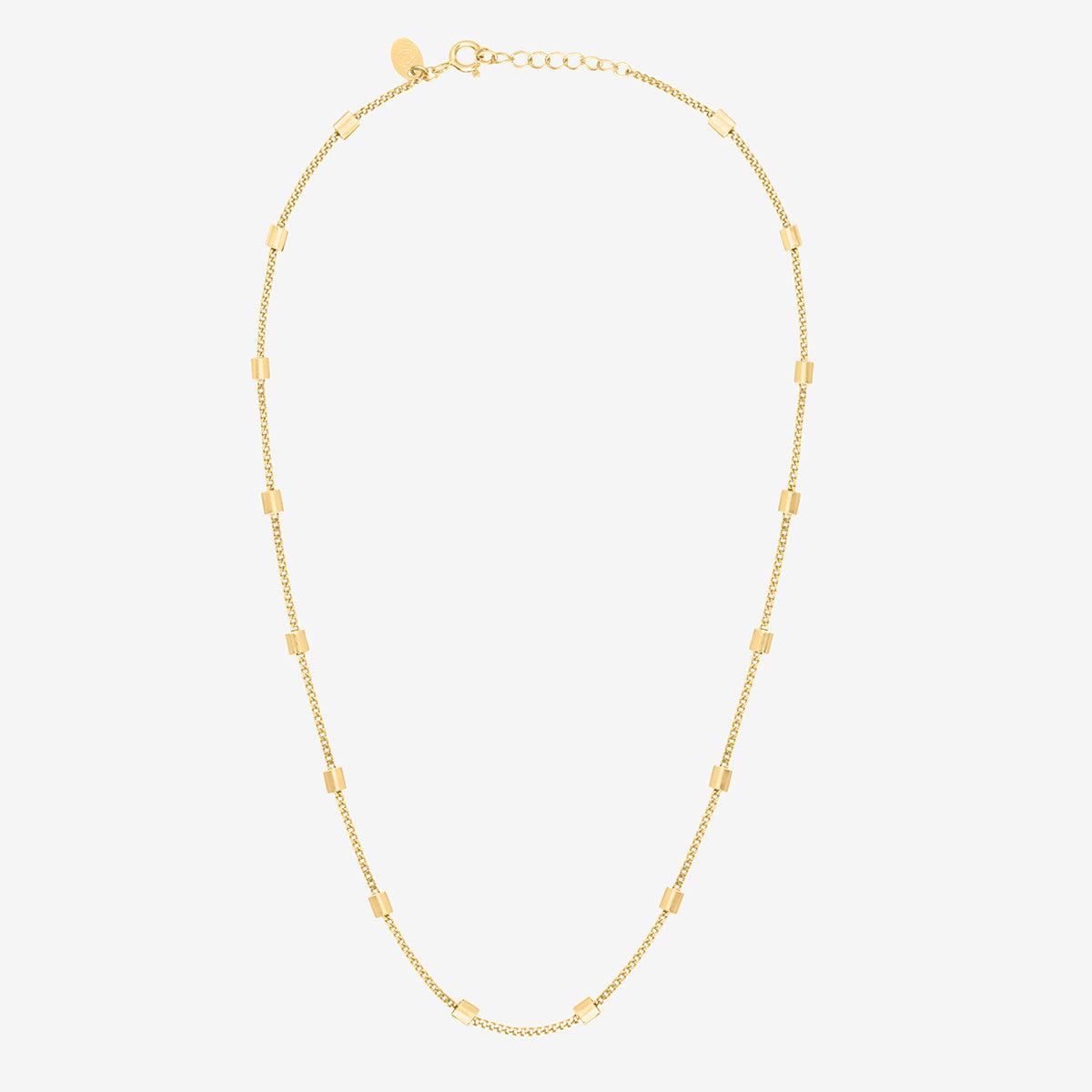 Gold-tone simple chain necklace - SQUARE – Caroline Najman