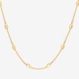 Collier doré chaine simple - CARRE