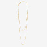 Collier 2 rangs doré chaine simple - TWINKLE