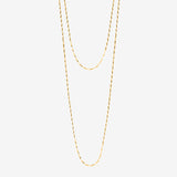 Collier 2 rangs doré chaine simple - TWINKLE