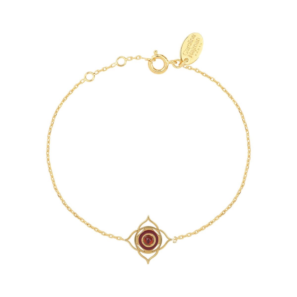 BRACELET CHAKRAS "I AM" GRENAT