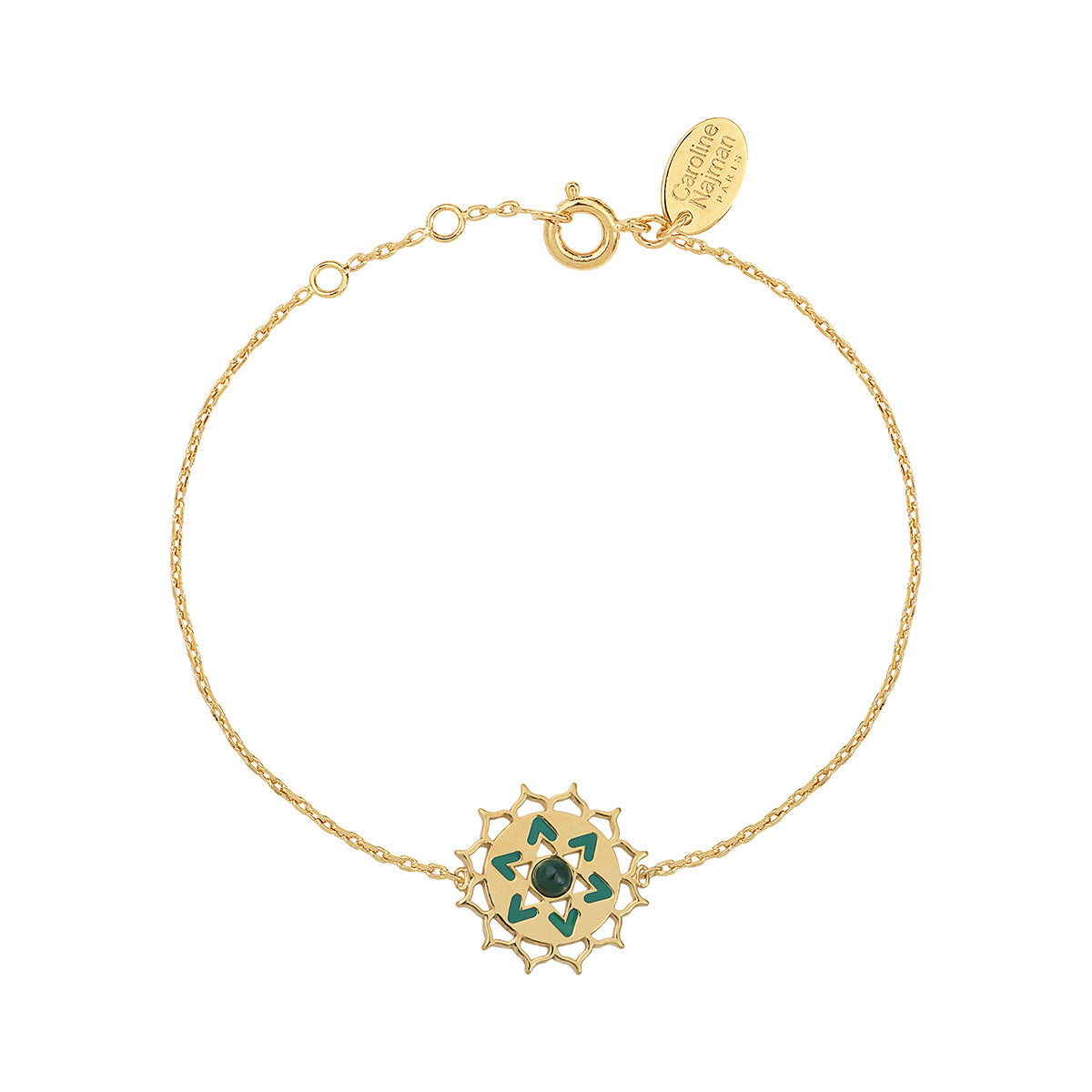 BRACELET CHAKRAS "I LOVE" MALACHITE