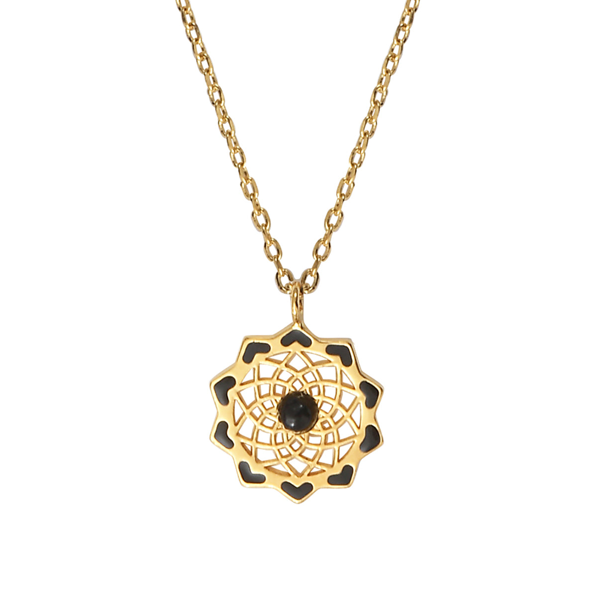 COLLIER CHAKRAS "I KNOW" ONYX