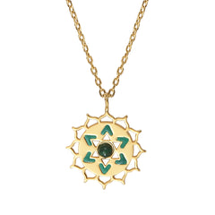 COLLIER CHAKRAS "I LOVE" MALACHITE