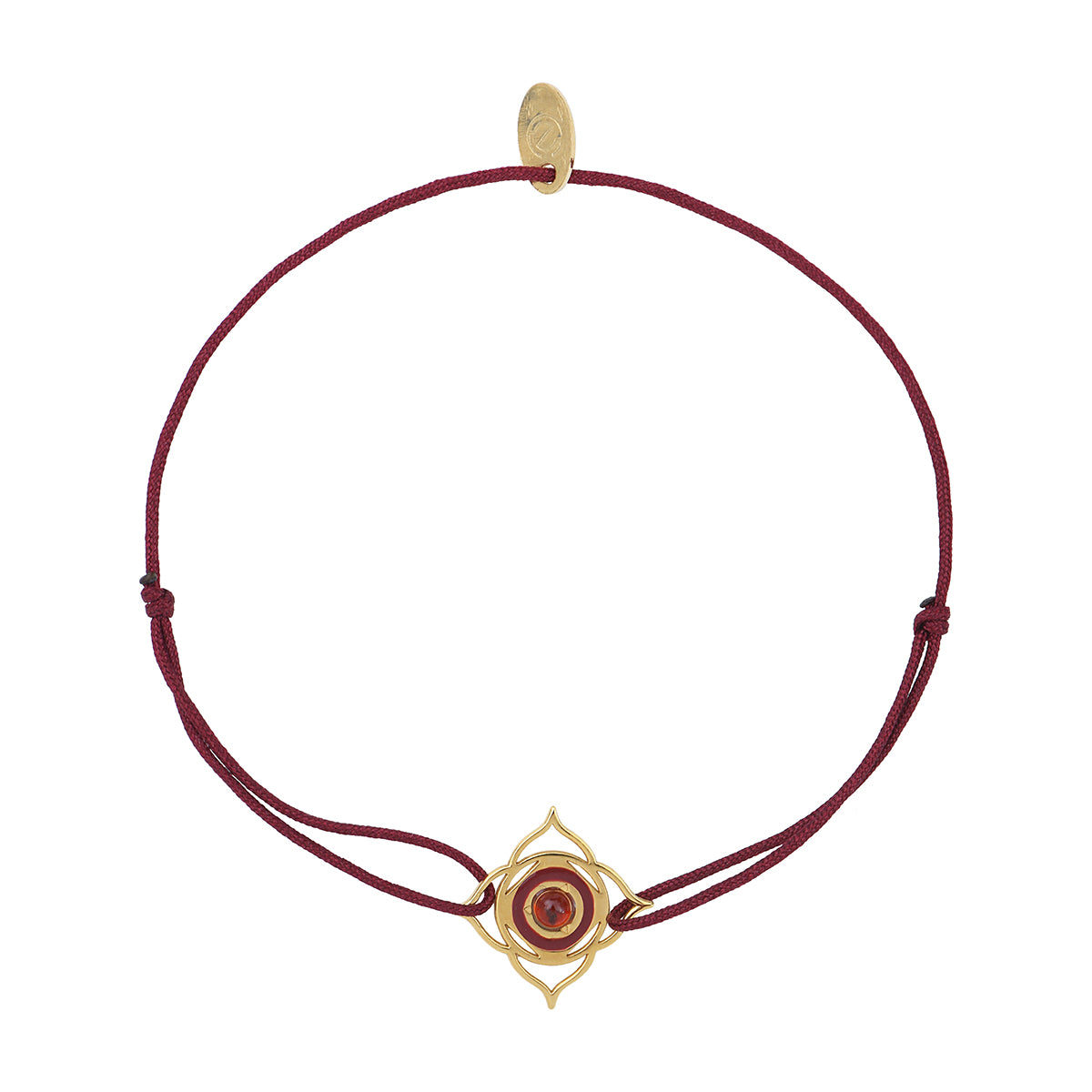BRACELET CORDON CHAKRAS "I AM" GRENAT