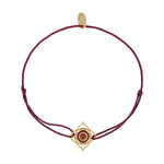 BRACELET CORDON CHAKRAS "I AM" GRENAT