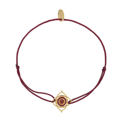 BRACELET CORDON CHAKRAS "I AM" GRENAT