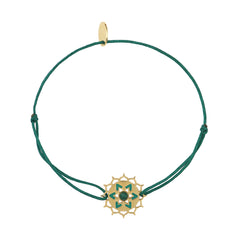 BRACELET CORDON CHAKRAS "I LOVE" MALACHITE