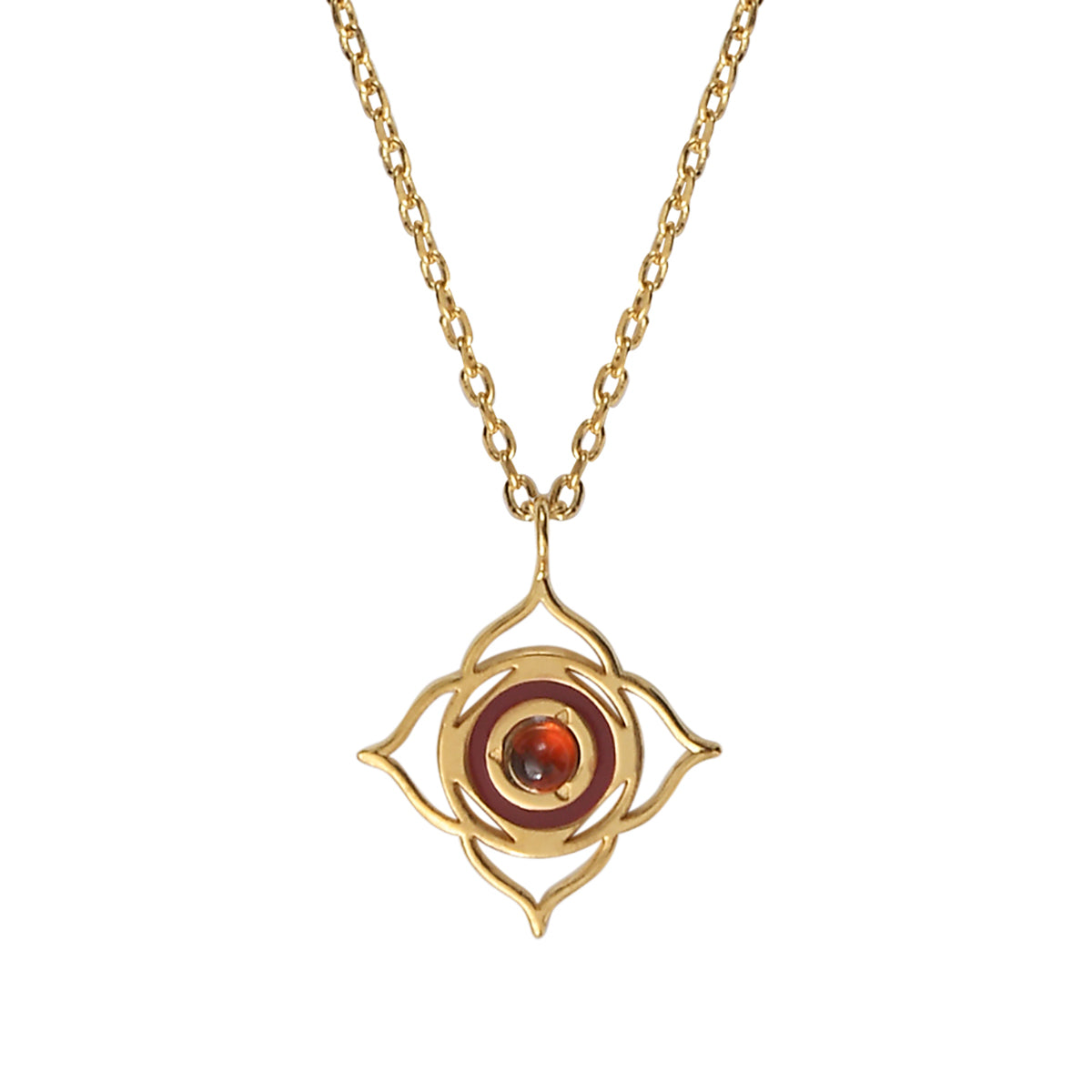 COLLIER CHAKRAS "I AM" GRENAT