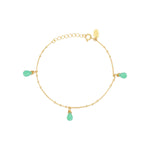 BRACELET CHRYSOPRASE DORÉ - DANAE