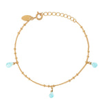 BRACELET  AIGUE MARINE DORÉ - DANAE