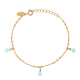 BRACELET  AIGUE MARINE DORÉ - DANAE