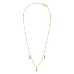 COLLIER  CHRYSOPRASE DORÉ - DANAE