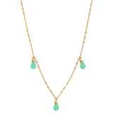 COLLIER  CHRYSOPRASE DORÉ - DANAE