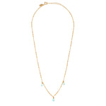 COLLIER  AIGUE MARINE DORÉ - DANAE