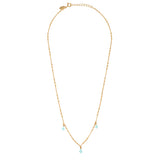 COLLIER  AIGUE MARINE DORÉ - DANAE