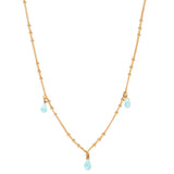 COLLIER  AIGUE MARINE DORÉ - DANAE