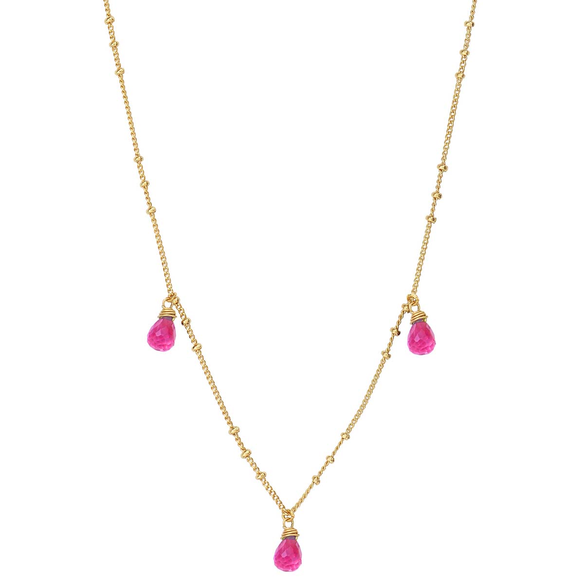 COLLIER ONYX ROSE DORÉ - DANAE