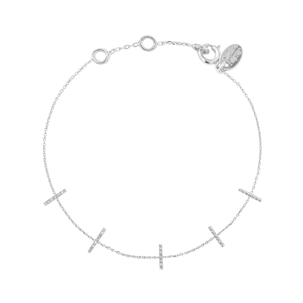BRACELET BARRETTE ARGENT -  DISCO