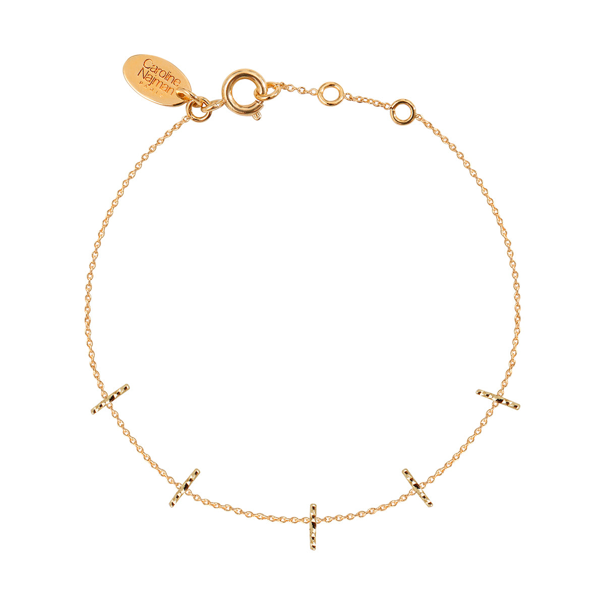 BRACELET DORÉ BARRETTE - DISCO