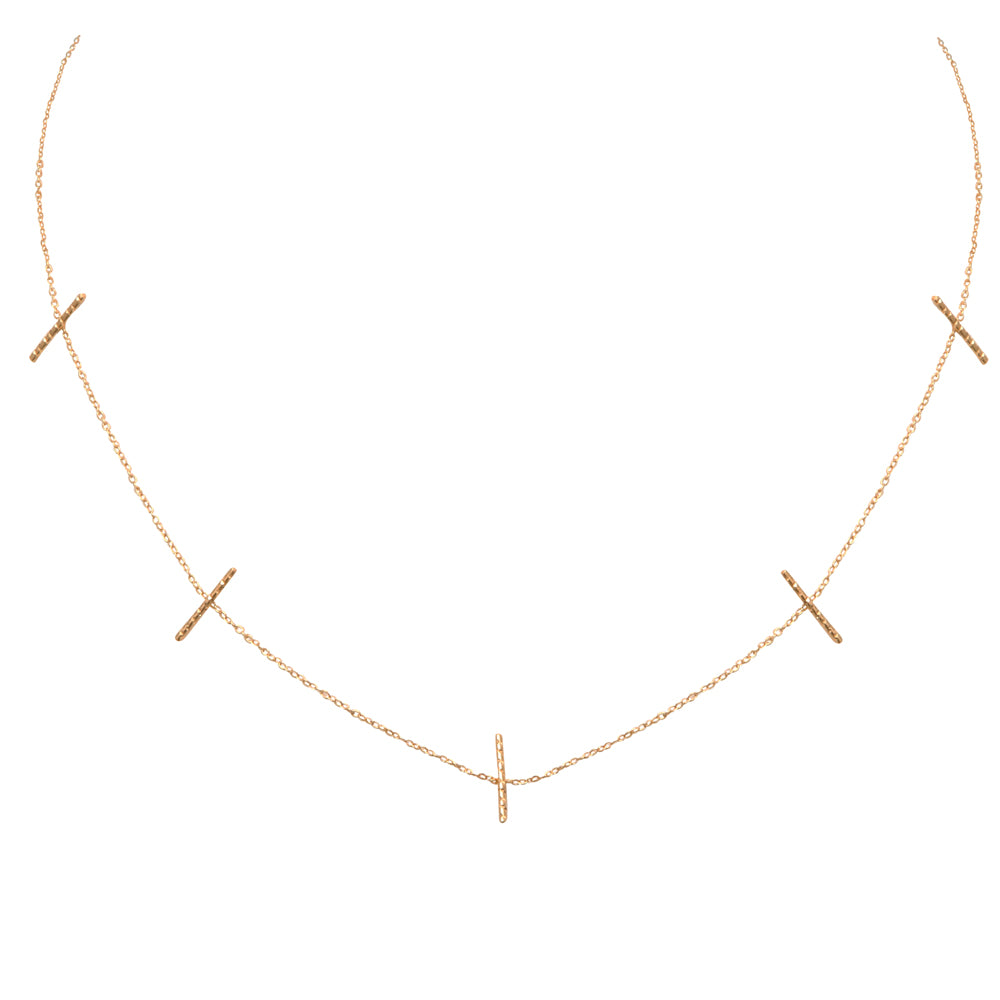 COLLIER DORÉ BARRETTE - DISCO