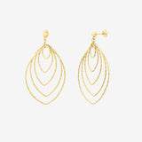 Boucles d'oreilles dorées ellipse petit modèle - DISCO