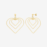 Boucles d'oreilles dorées heart - DISCO