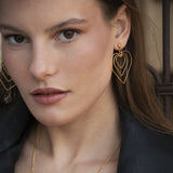 Boucles d'oreilles dorées heart - DISCO