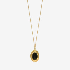 Collier doré onyx oval - EDEN