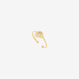 BAGUE PLAQUÉE OR CRYSTAL - ELEVEN