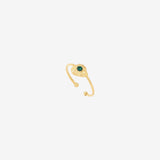 BAGUE PLAQUÉE OR EMERALD -  ELEVEN