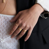 Bague dorée - ELEVEN PACIFIC OPAL
