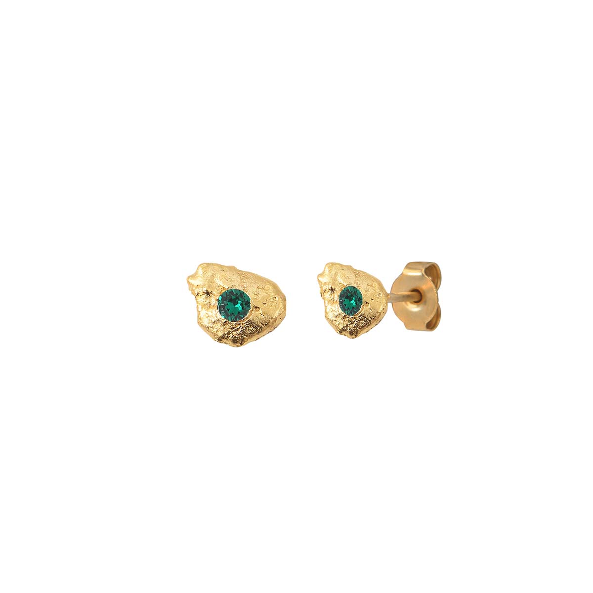 BOUCLES D'OREILLES DORÉES EMERALD - ELEVEN