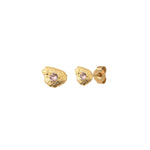 BOUCLES D'OREILLES VINTAGE ROSE DORÉES - ELEVEN