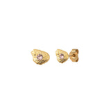 BOUCLES D'OREILLES VINTAGE ROSE DORÉES - ELEVEN