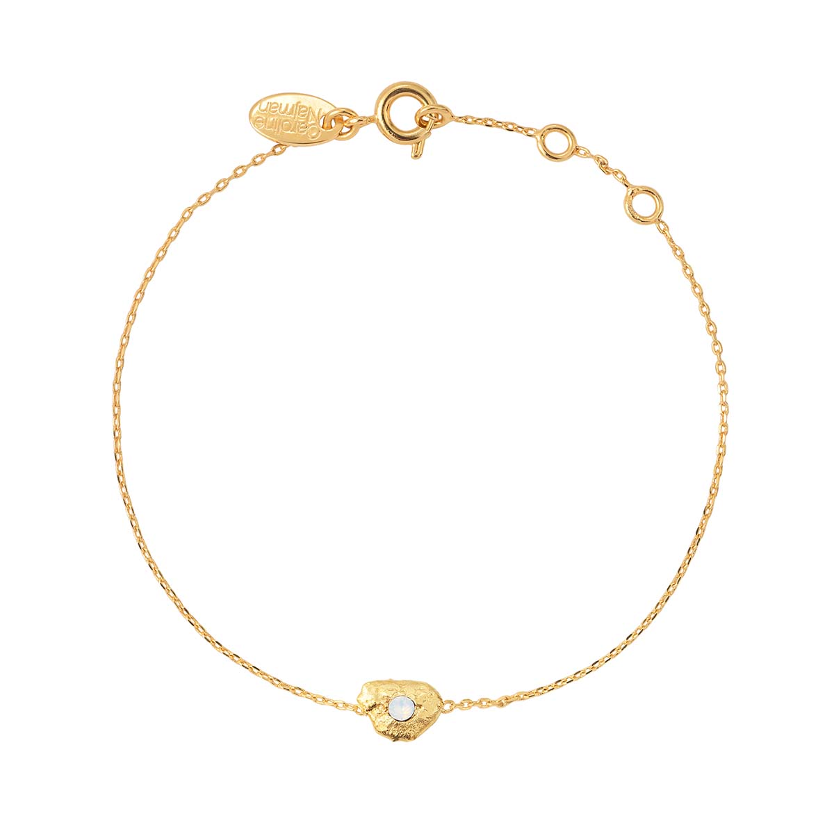 BRACELET WHITE OPAL DORÉ-  ELEVEN