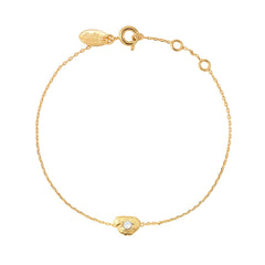BRACELET WHITE OPAL DORÉ-  ELEVEN