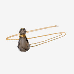 Collier doré quartz fumé - ELIXIR