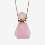 GOLD ROSE QUARTZ NECKLACE - ELIXIR