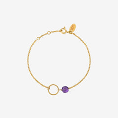 Bracelet doré améthyste - FIDJI