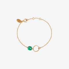 Bracelet doré quartz vert - FIDJI
