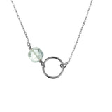 COLLIER AIGUE MARINE ARGENT -  FIDJI