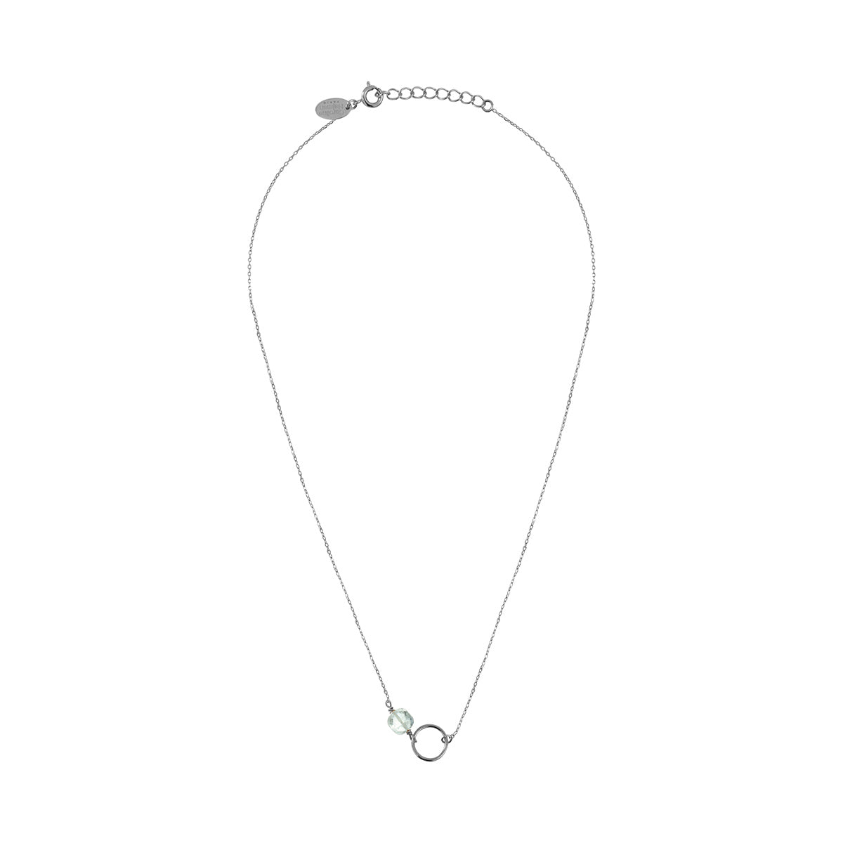 COLLIER AIGUE MARINE ARGENT -  FIDJI