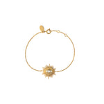 BRACELET NACRE BLANCHE DORÉ -  FREYA
