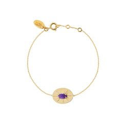BRACELET AMETHYSTE DORÉ -  IRIS