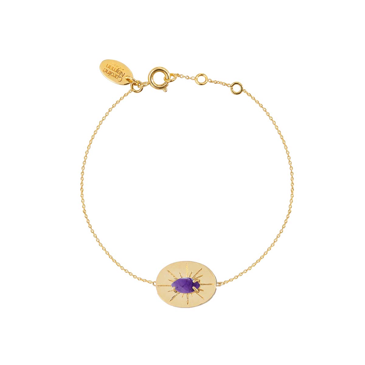 BRACELET AMETHYSTE DORÉ -  IRIS